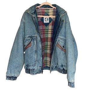 Vintage North BAY Blue Jean Jacket world travel